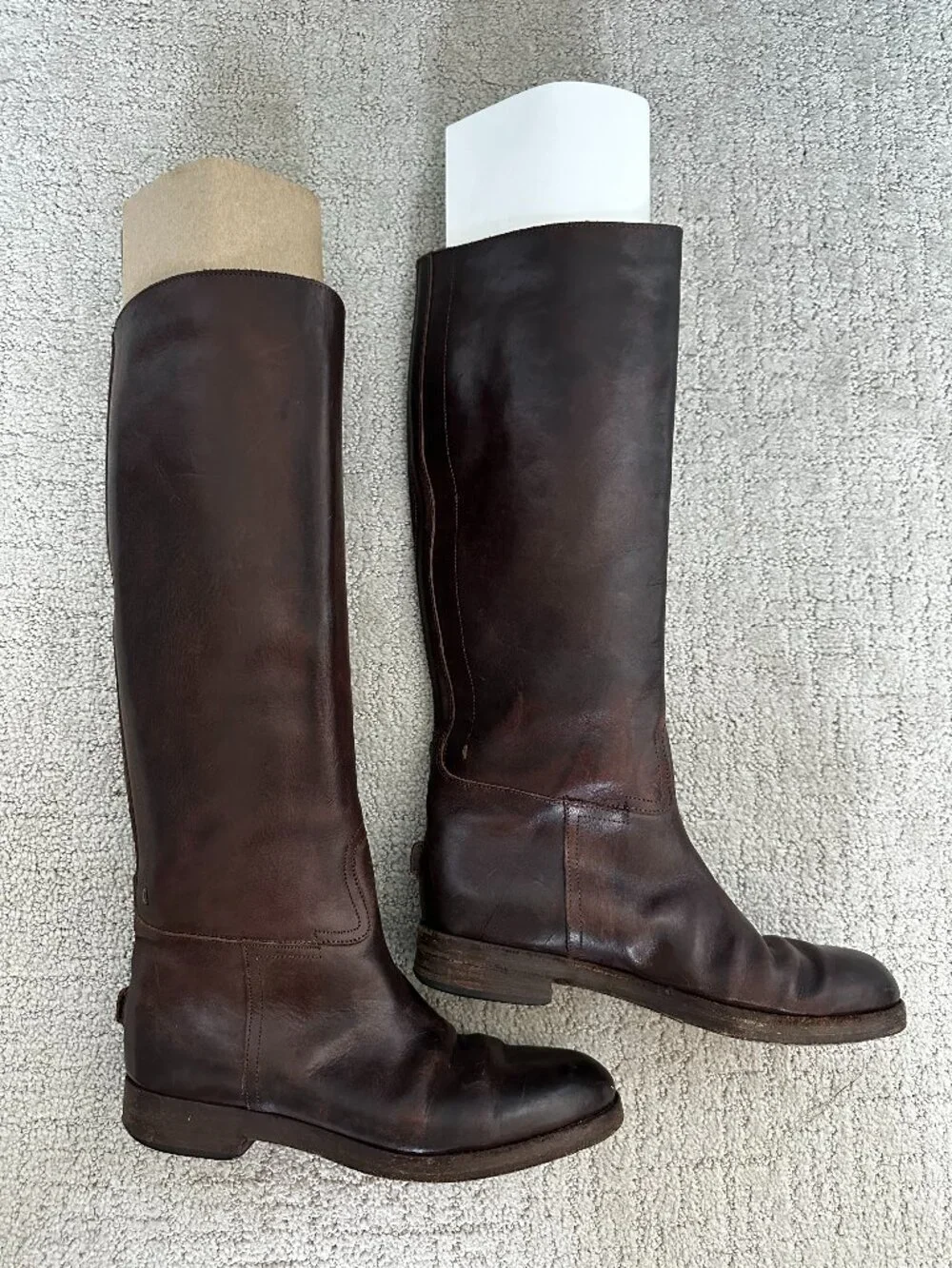 GGDB Golden Goose Knee High Riding Cowgirl Boots Brown Made in Italy 37 - Picture 1 of 6